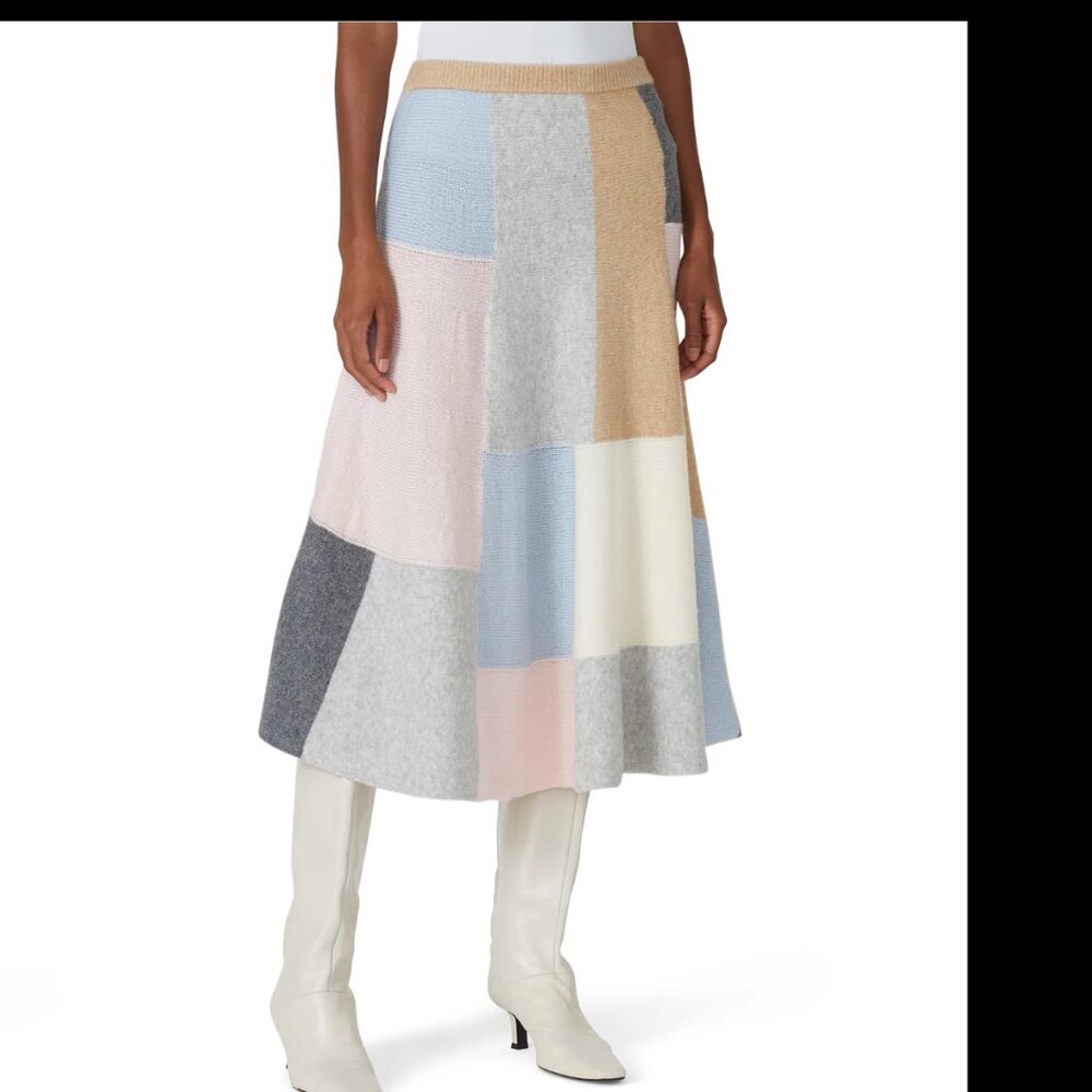 Adam Lippes Collective  Patchwork Circle Skirt  Size S